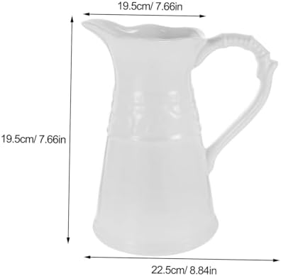Vintage Ceramic Milk Pitcher Vase with Handle