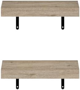 Furinno Tanna Floating Display Shelves Set of 2 Natural