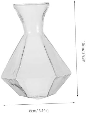 2pcs Glass Bud Vase for Plant Propagation Vintage Style Home Office Decor