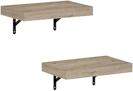Furinno Tanna Floating Display Shelves Set of 2 Natural