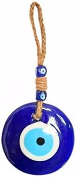 Evil Eye Wall Hanging 5 Inch Blue Glass Protection Amulet