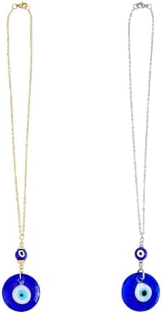 SUPERFINDINGS 2Pcs Evil Eye Hanging Ornaments for Car and Home Decor