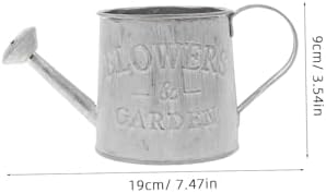 3pcs Vintage Galvanized Metal Flower Vase Watering Can Plant Holder