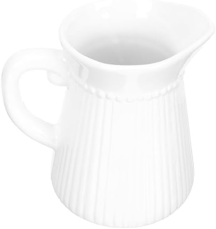 STOBAZA White Kettle Shape Ceramic Flower Vase