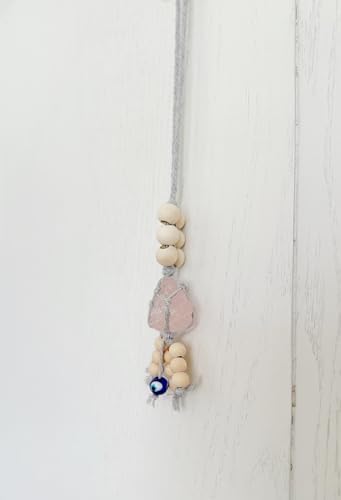 Bigbabybig Natural Crystal Evil Eye Car Charm