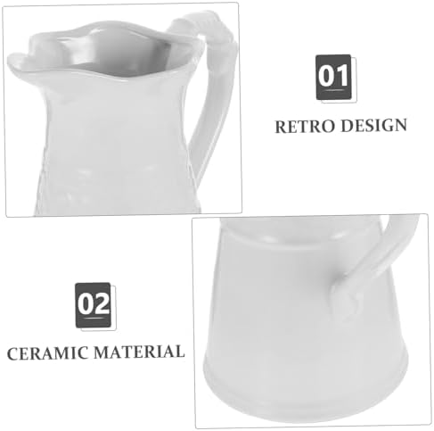 STOBAZA Artistic Ceramic Pitcher Vase for Home and Office