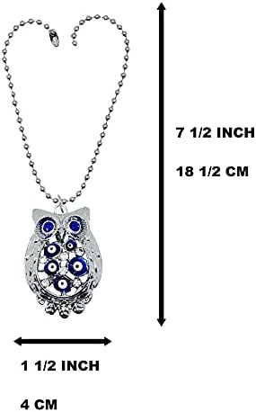LUCKBOOSTIUM Owl Evil Eye Car Hanging Charm