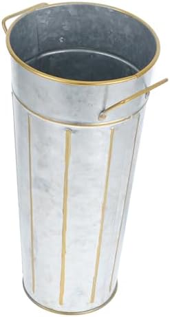 Vintage Iron Flower Arrangement Vase Rustic Decor