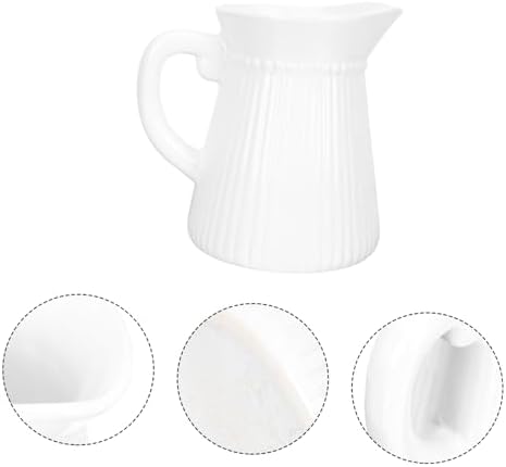 STOBAZA White Kettle Shape Ceramic Flower Vase