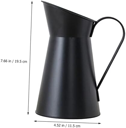 Vintage Iron Vase with Matte Finish Rustic Design