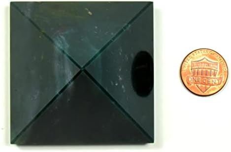HQRP 55mm Green Blue Bloodstone Pyramid Natural Crystal Mineral Polished Stone - India