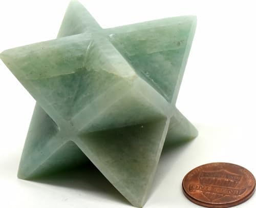 25 Inch Soft Green Teal Amazonite 8 Point Merkaba Star Crystal