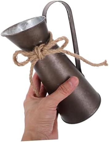 Retro Decorative Metal Flower Vase for Home and Outdoor Use