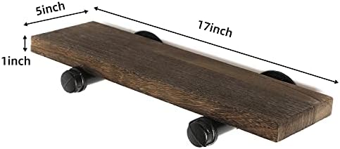 Home TZH Wall Floating Shelves Set of 4 Rustic Wood Storage Shelf