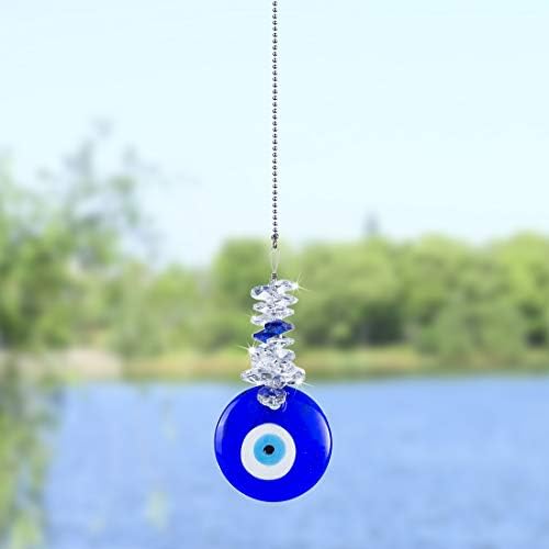 2pcs Blue Glass Evil Eye Wall Hanging Ornament