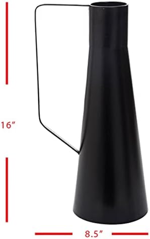 Foreside Black Modern Metal Decorative Vase