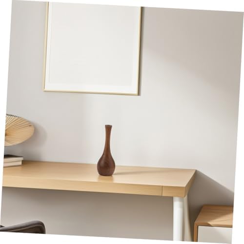 Handmade Flower Vase Rustic Decor Centerpiece Walnut Solid Wood Decorative Vase 1