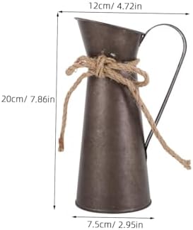 Retro Decorative Metal Flower Vase for Home and Outdoor Use