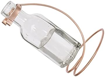 STOBAZA Sturdy Iron Base Glass Vase for Home Office Decor