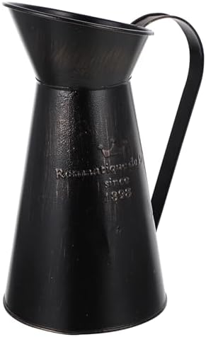 Rustic Farmhouse Iron Vase - Black Decorative Centerpiece