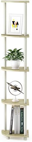 Furinno Turn-N-Tube 5 Tier Corner Display Rack White