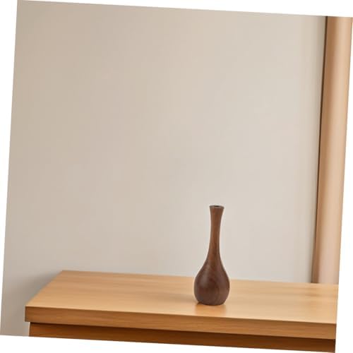 Handmade Flower Vase Rustic Decor Centerpiece Walnut Solid Wood Decorative Vase 1