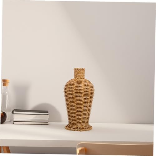 Modern Vase with Rustic Basket Design for Home Decor