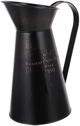 Floral Arrangement Bucket Rustic Chic Metal Vase for Home Decor