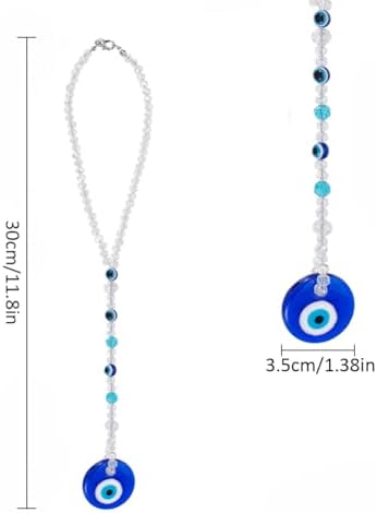 Evil Eye Car Hanging Charm with Glass Beads
