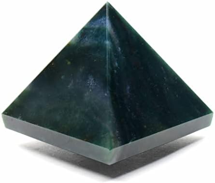 HQRP 55mm Green Blue Bloodstone Pyramid Natural Crystal Mineral Polished Stone - India