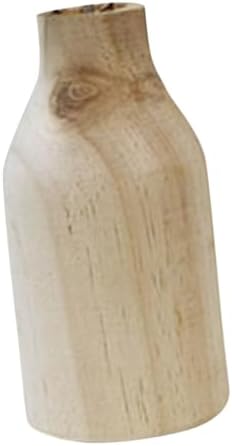 Rustic Small Pine Wood Vase for Table Centerpiece
