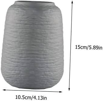 Nordic Style Ribbed Ceramic Flower Vase for Modern Decor
