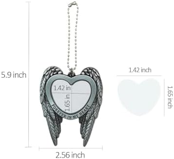 6 Piece Sublimation Angel Wing Ornament Blanks with Photo Area
