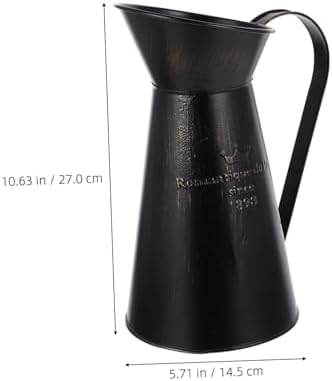DOITOOL Rustic Shabby Chic Black Metal Vase