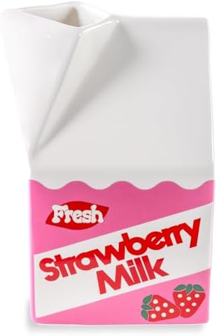 bando Vintage Carton Inspired Mini Ceramic Vase Strawberry Milk