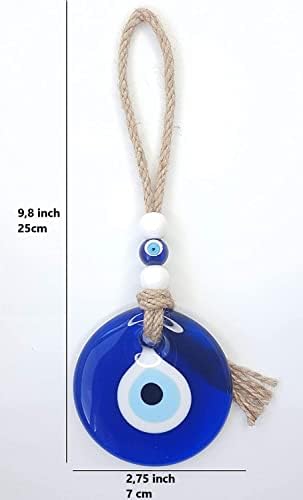DUHALINE Turkish Blue Eye Evil Eye Wall Hanging Amulet 7 cm