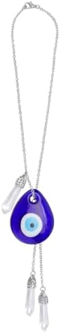 WEBEEDY Evil Eye Car Hanging Ornament Blue Charm with Crystal Column