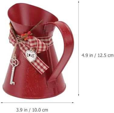 Kettle Shaped Iron Flower Vase for Home Decor