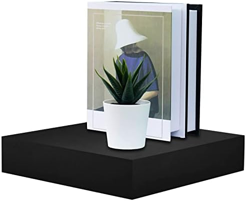 WELLAND 9 14 Inch Black Floating Shelves for Wall