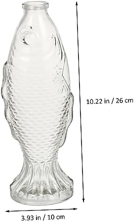 Fish Shaped Glass Bottle Decorative Table Vase
