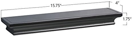 AHDECOR Black Floating Shelves Set of 2