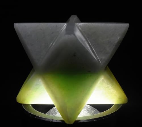 25 Inch Soft Green Teal Amazonite 8 Point Merkaba Star Crystal