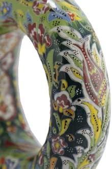 EliPOT Extra Large Hittite Ceramic Vase Black Light Green