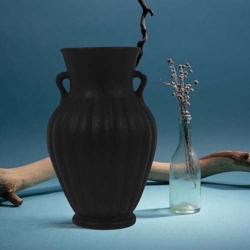 VOSAREA White Ceramic Floral Pitcher Vase