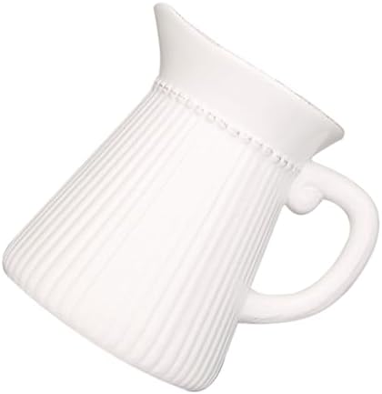 Trendy White Ceramic Flower Holder Decorative Vase