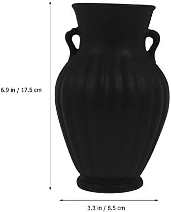 1pc Ceramic Colored Vase with Double Ears Home Decor