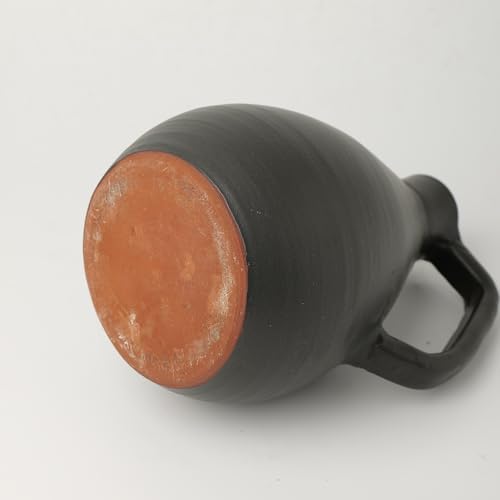 Matte Black Ceramic Pitcher with Handle