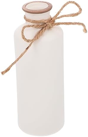 White Ceramic Round Decorative Vase for Home Decor