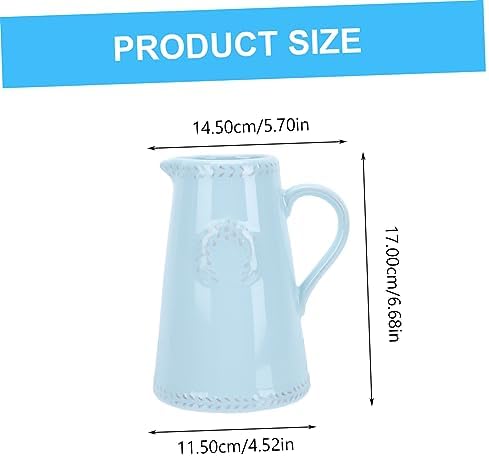 STOBAZA Floor Vase Blue Chinoiserie Decor