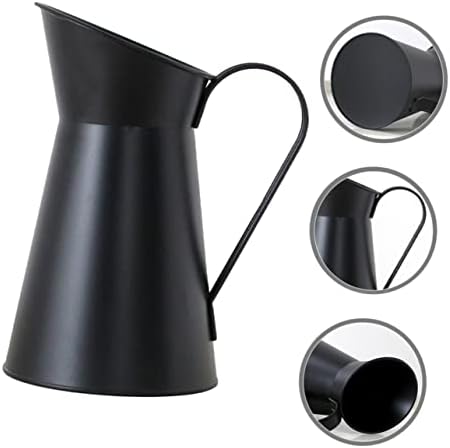 Vintage Iron Vase with Matte Finish Rustic Design